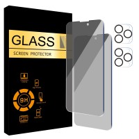 Eli Queen 2+2 Pack Privacy Screen Tempered Glass + Camera Lens Protector (For iPhone 16 Series)